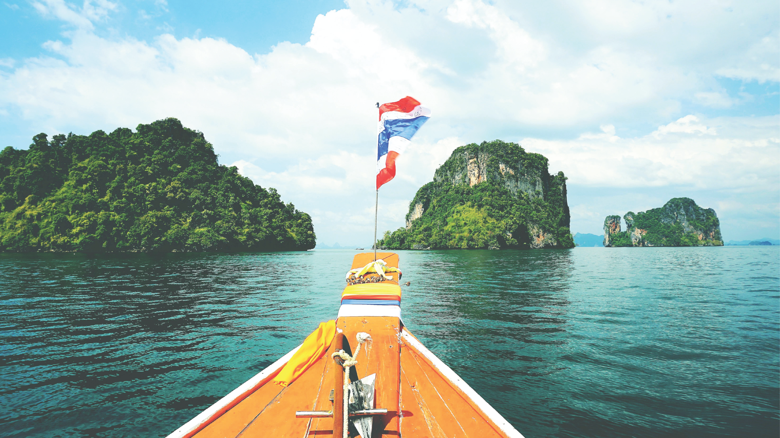 Thailand Boat and Flag